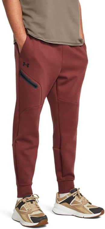 

Мужские флисовые джоггеры Unstoppable от Under Armour - дышащие и эластичные, Cinna Red-Black