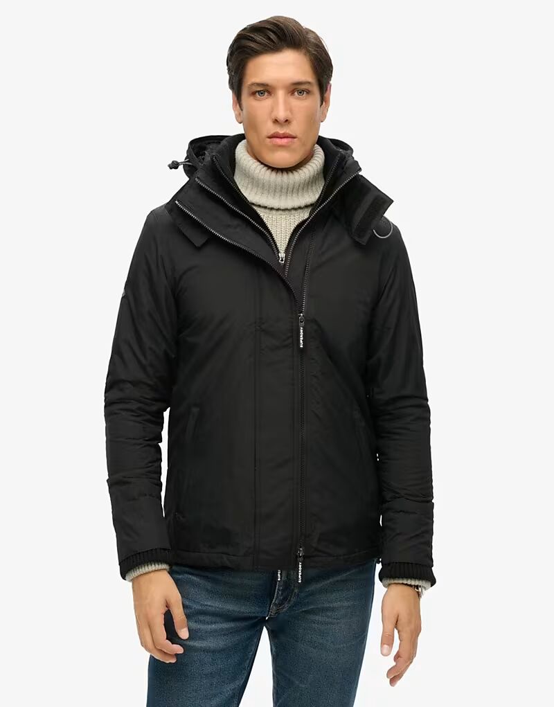 

Ветровка Arctic SD-Windcheater Superdry Pop с капюшоном и застежкой-молнией в черном/роковом цвете, Черный, Ветровка Arctic SD-Windcheater Superdry Pop с капюшоном и застежкой-молнией в черном/роковом цвете
