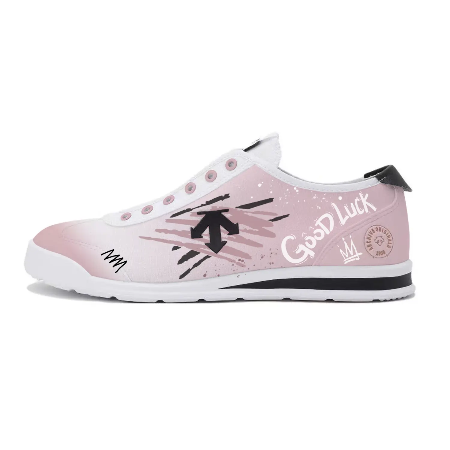 

Cron Tempo устойчивые к истиранию повседневные ботинки Unisex DESCENTE, белый розовый