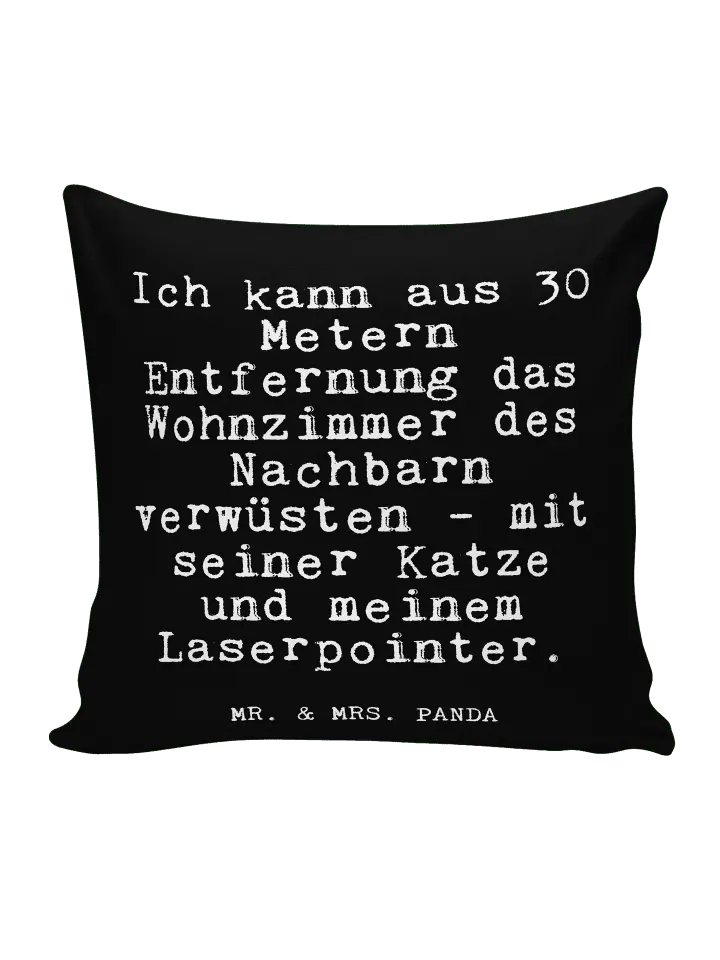 

Подушка Mr & Mrs Panda 40x40 Ich kann aus 30, черный