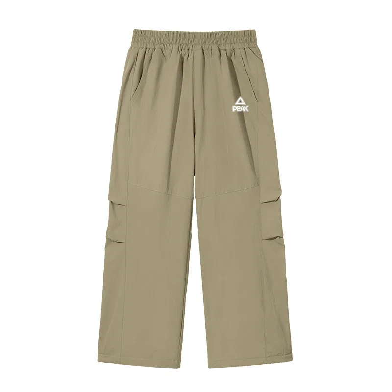 Детские софтшелл штаны PEAK Khaki/PK Logo White Silicone K