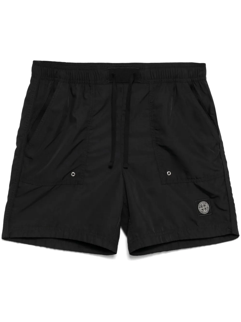 

Шорты с аппликацией Compass Stone Island, черный
