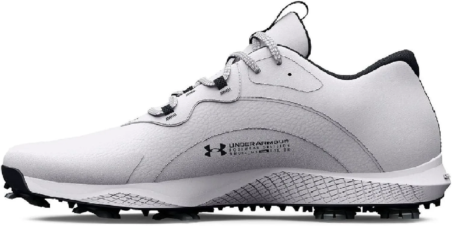 Мужские гольф-туфли Under Armour Charged Draw 2 с шипами, белый/черный — фото 4