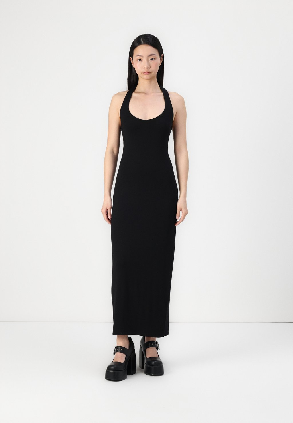 

Платье макси HALTERNECK DRESS - Jersey dress Gina Tricot, черный