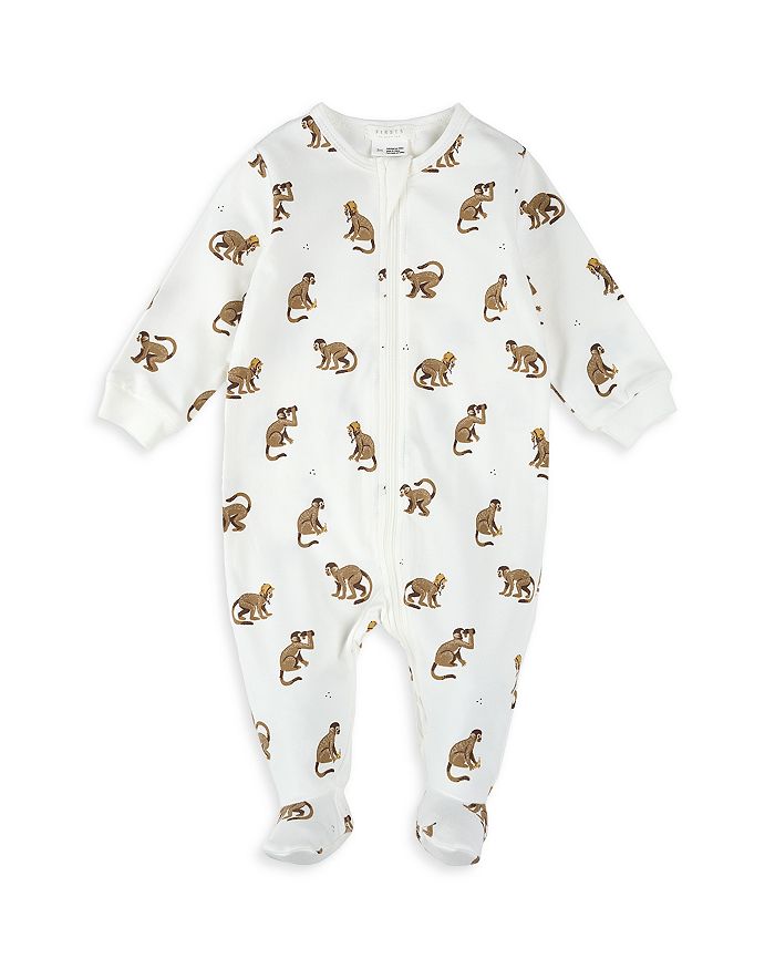 

Детский комбинезон с принтом обезьянки - Baby FIRSTS by petit lem, коричневый