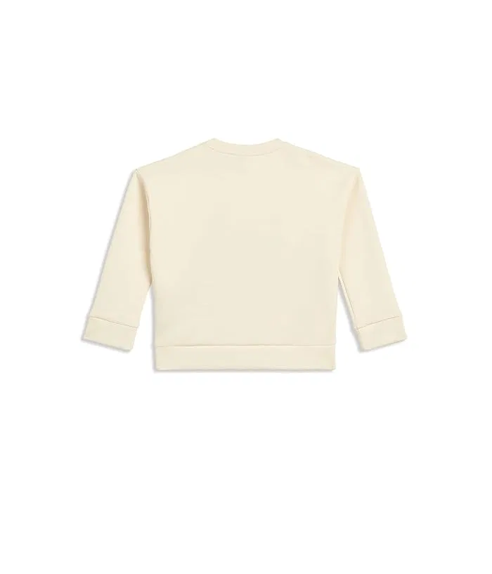 Свитшот оверсайз Spacer Knit Oversized Crew Lacoste Kids, Poudre — фото 2