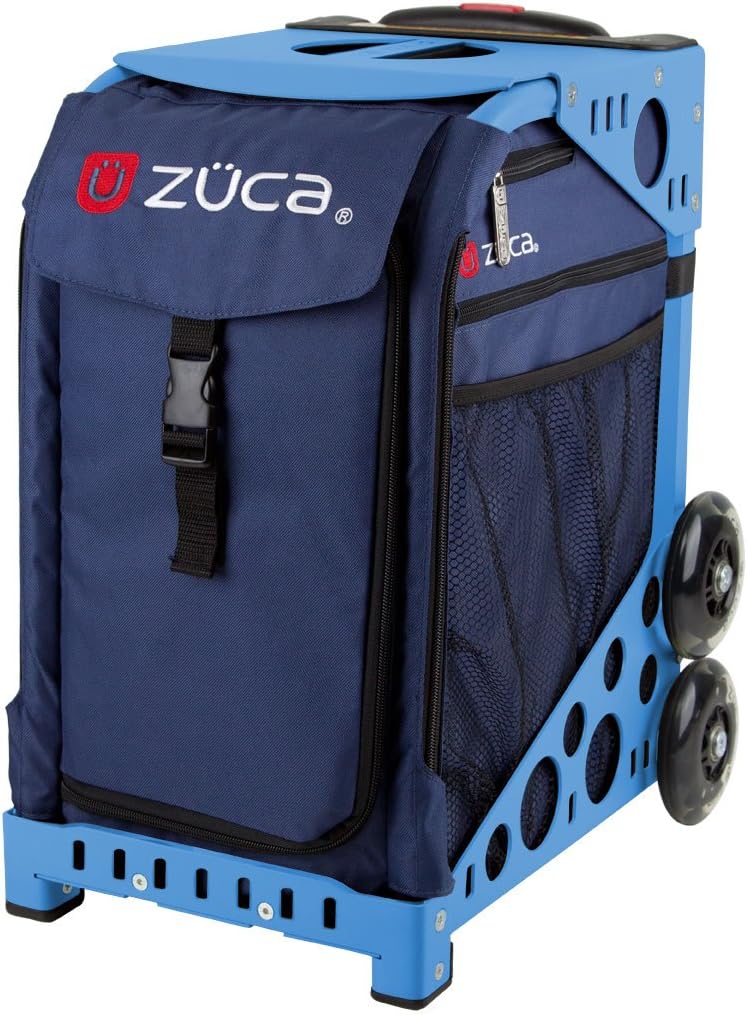 

Сумка Zuca со вставкой Midnight и синей рамкой с мигающими колесами, Blue