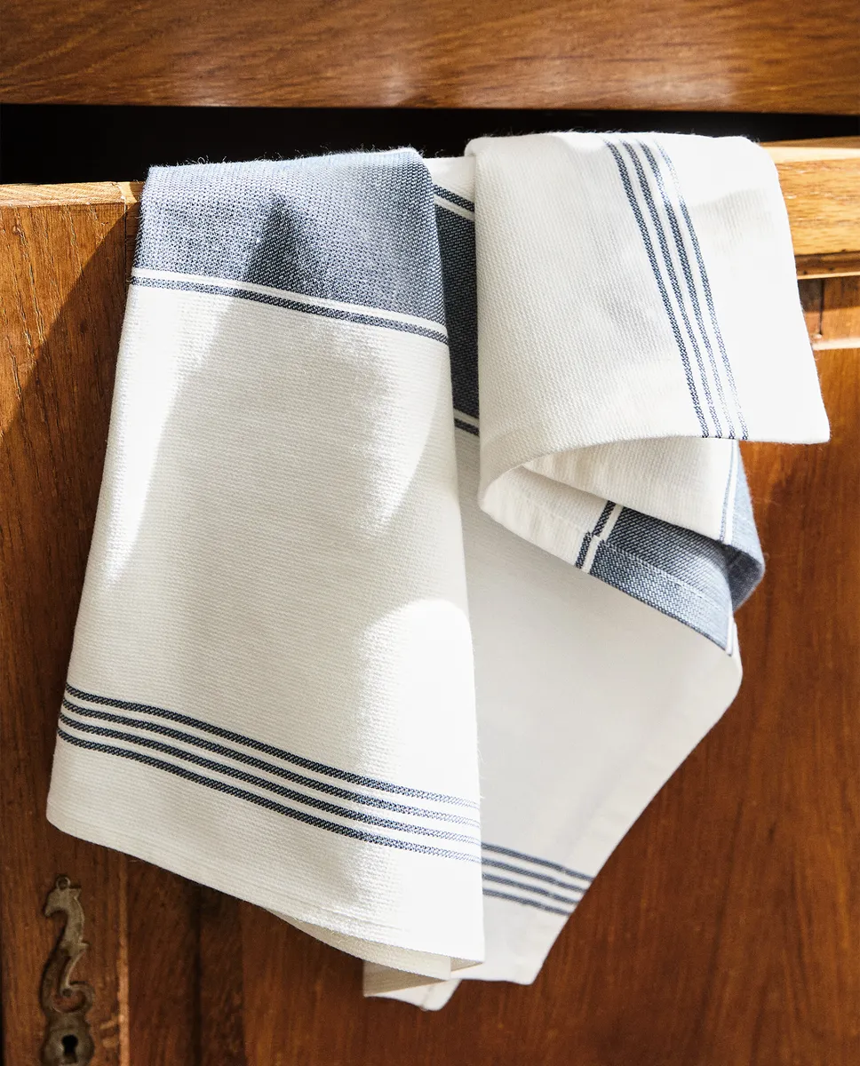 

Полосатое кухонное полотенце Zara Home, синий