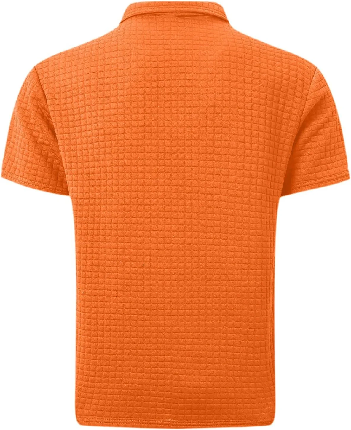 Мужская поло с вафельной текстурой, короткий рукав, slim fit, цветной блок — фото 4