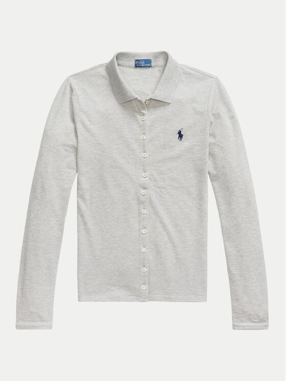 

Рубашка облегающего кроя 211941176001 Polo Ralph Lauren, серый