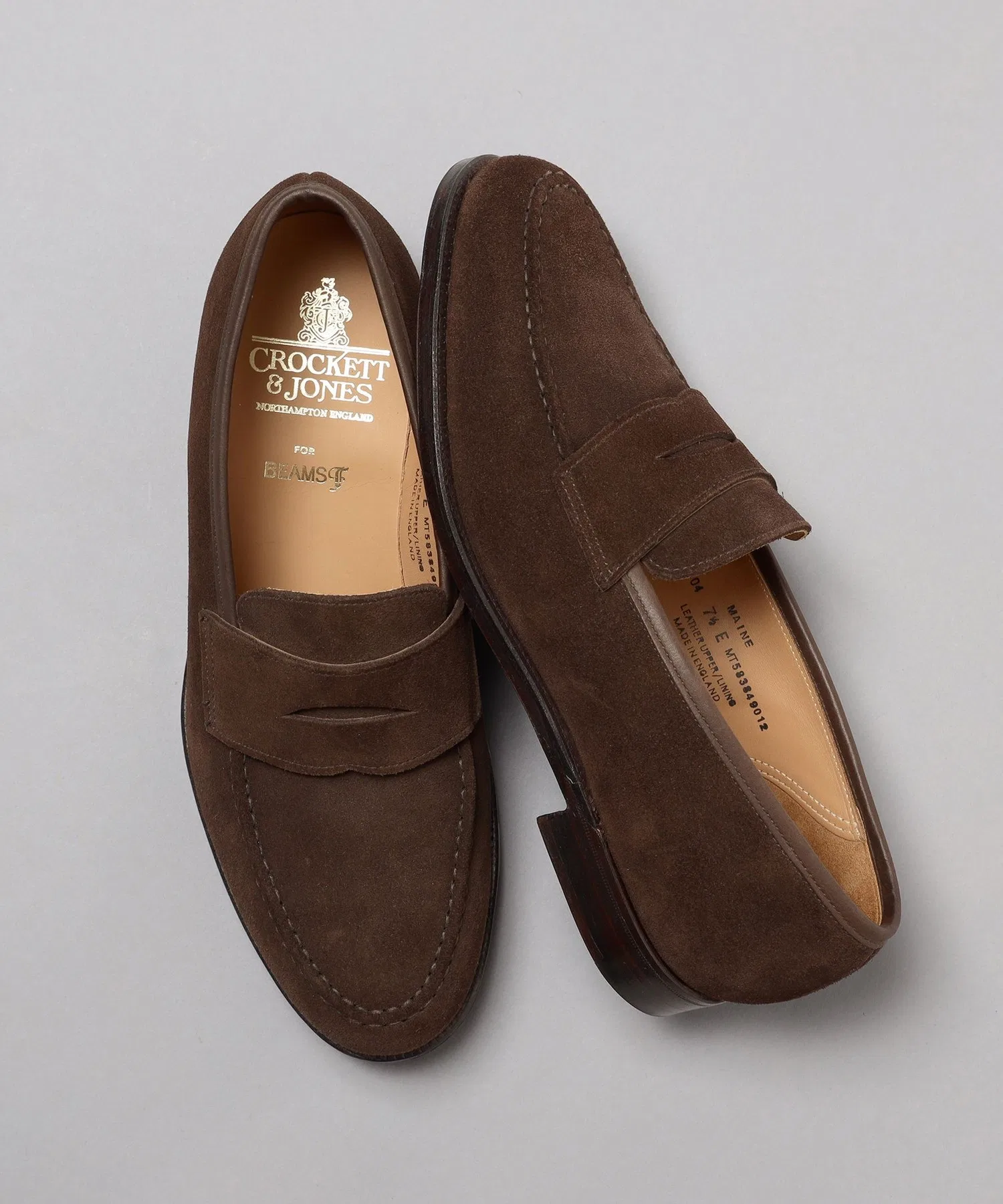 Мужские замшевые лоферы MAINE CROCKETT&JONES коричневые — фото 2