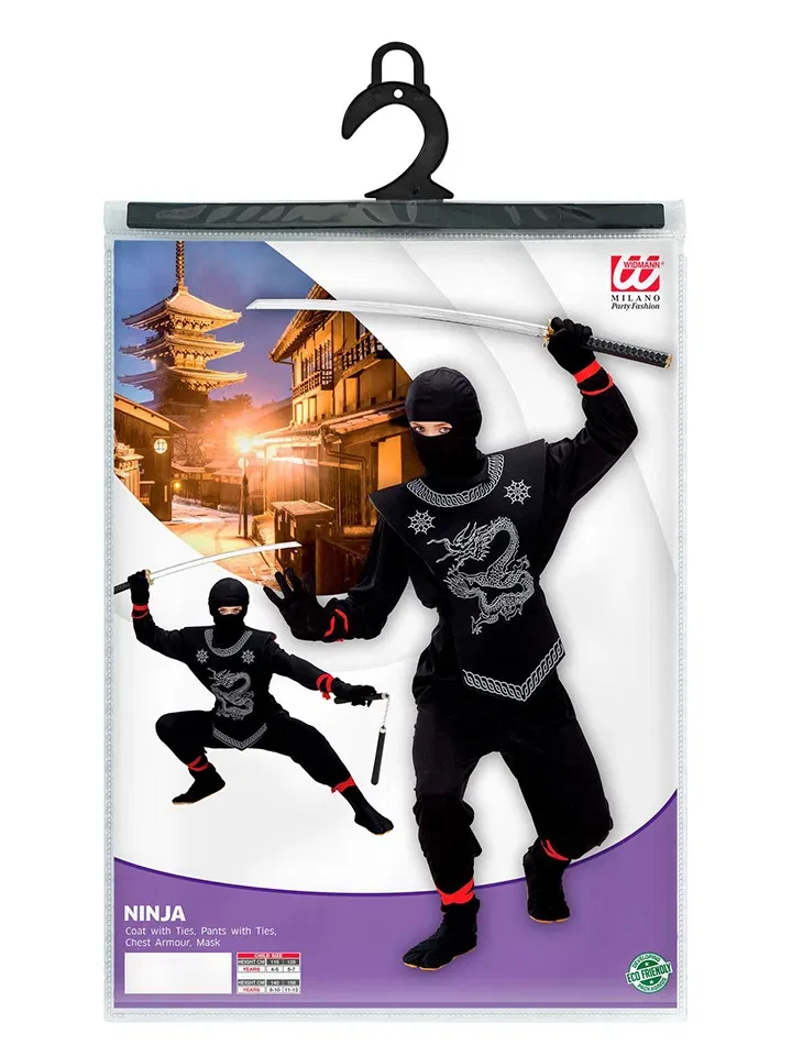 Костюм Ninja, Carnival Party, черный — фото 3
