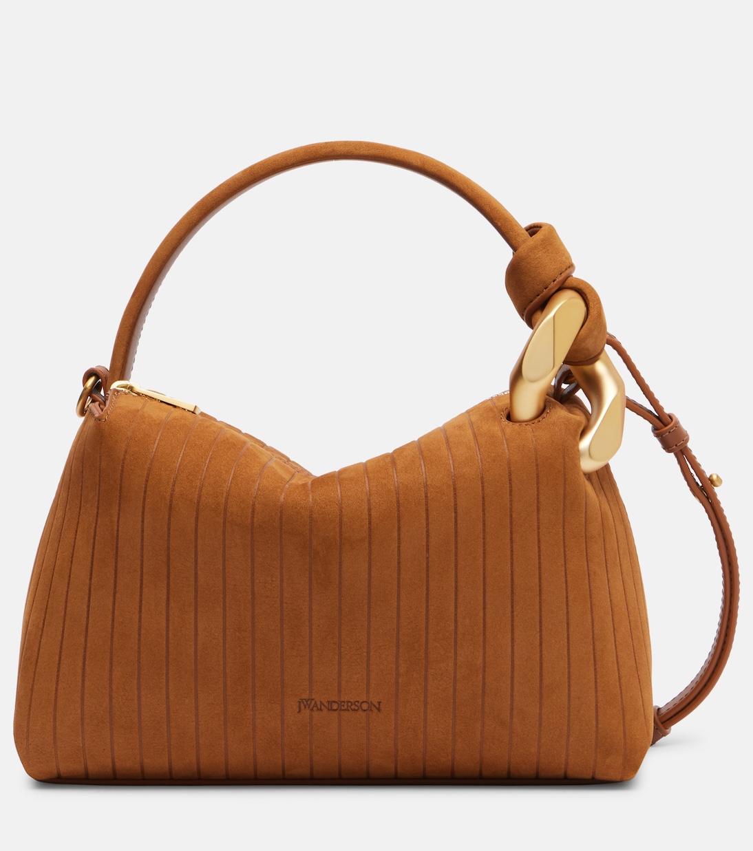 

Сумка через плечо JWA Corner из замши JW Anderson, Caramel