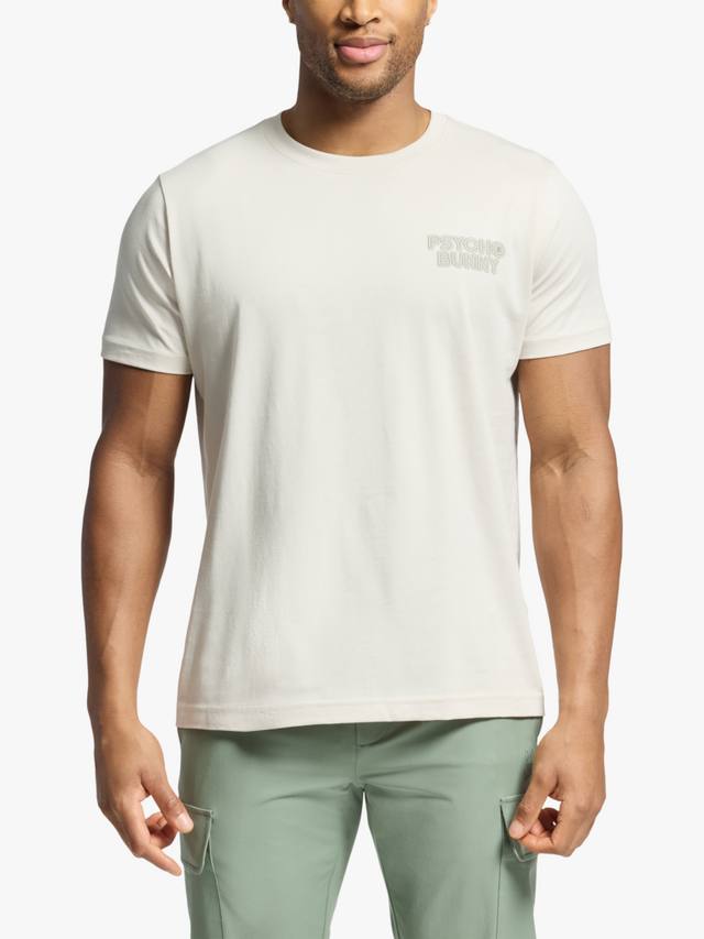 

Футболка с логотипом sydney pima cotton regular fit с коротким рукавом и логотипом Psycho Bunny, цвет Natural Linen