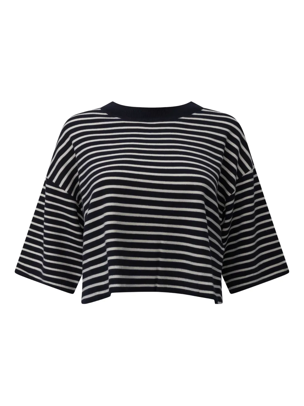 

Укороченная футболка в полоску Weekend Max Mara, синий