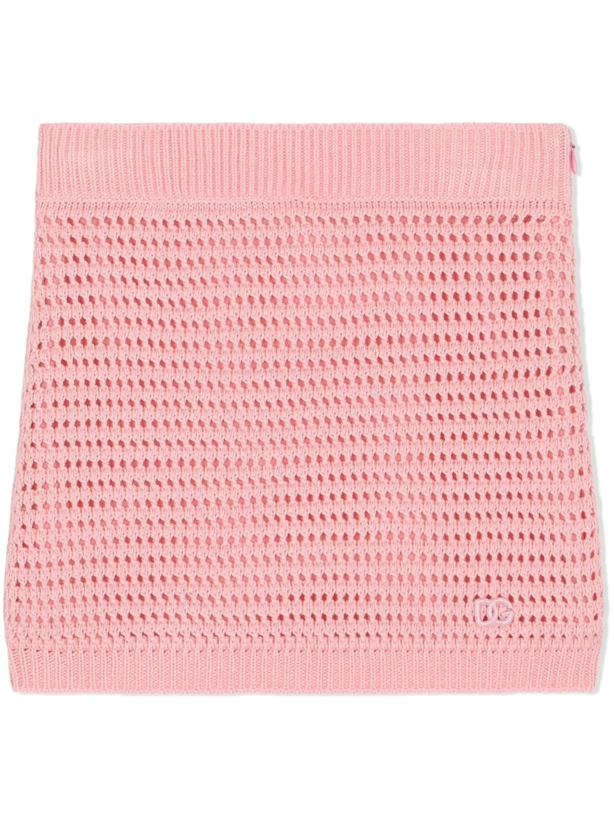 

Юбка с вышитым логотипом Dolce & Gabbana Kids, розовый