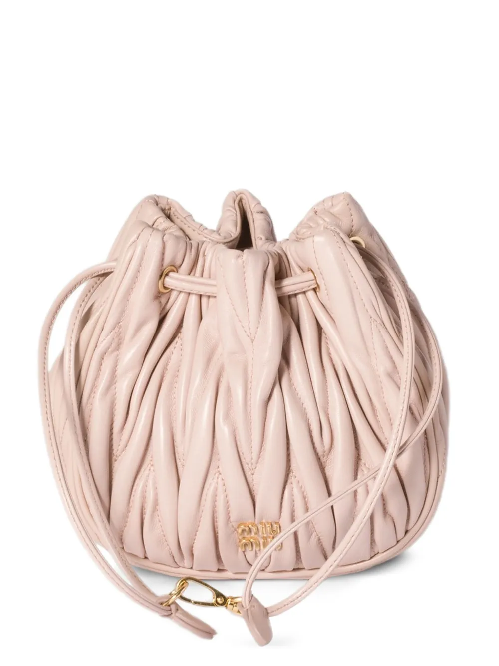 

Сумка-клатч из матовой напповой кожи Miu Miu, розовый