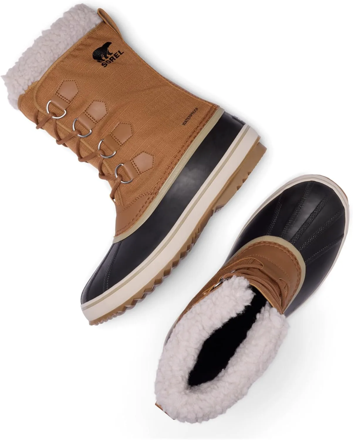 Мужские водонепроницаемые ботинки SOREL 1964 Pac Nylon, верблюжий/черный — фото 4