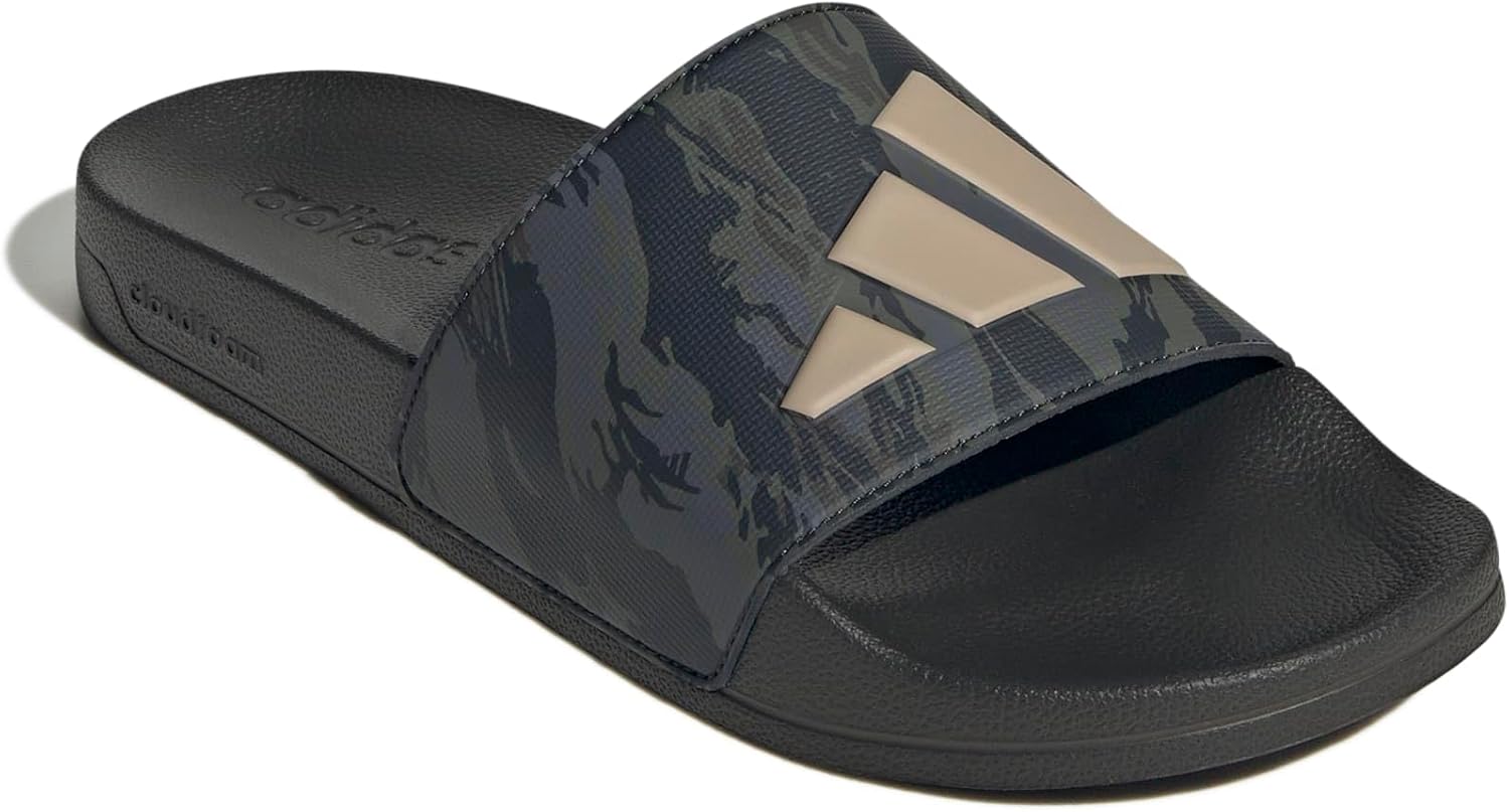Шлепанцы adidas Adilette Shower (унисекс), бежевый/оливковый — фото 4
