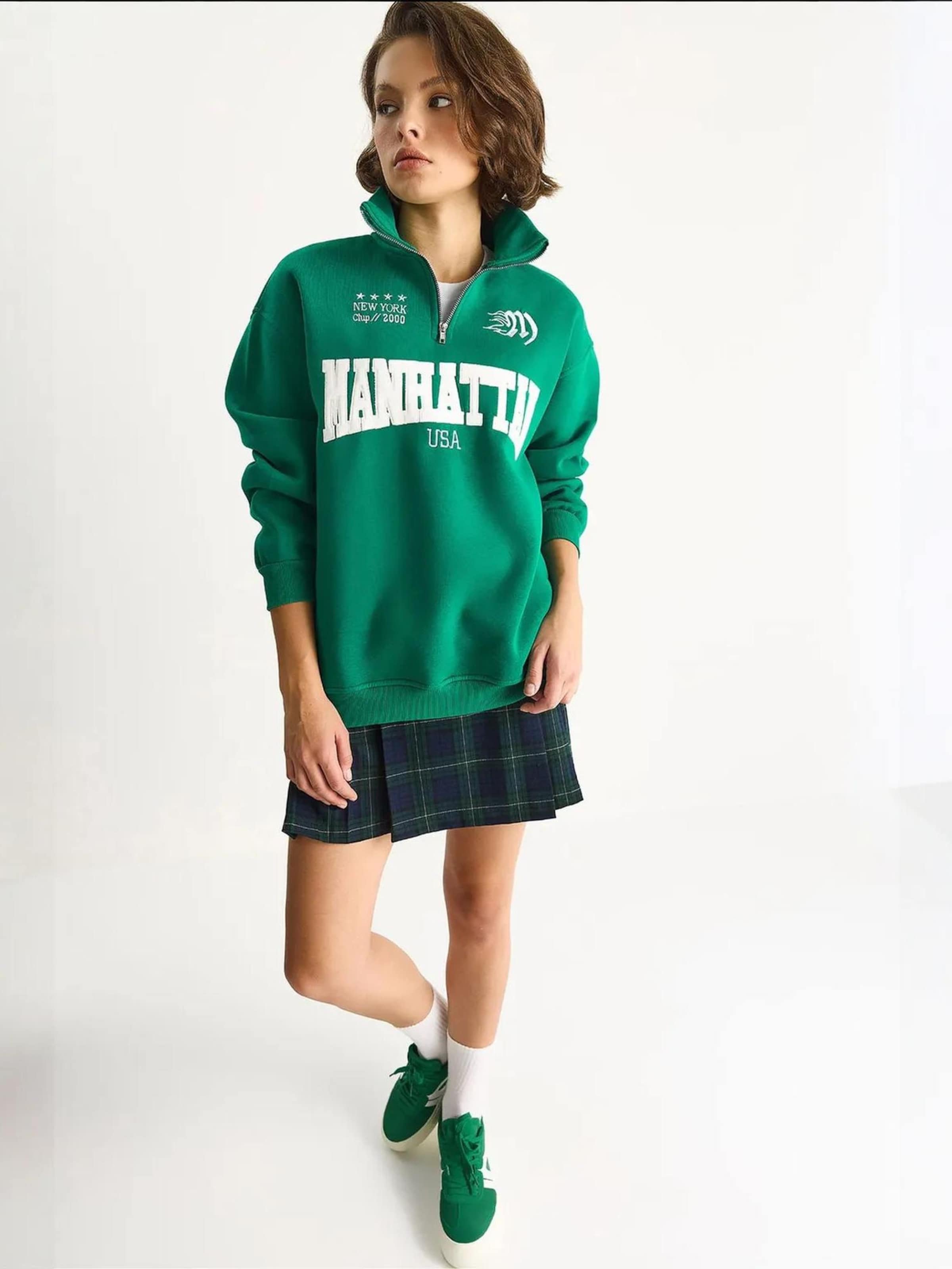 

Bianco Lucci Свитшот в изумрудном цвете, Зеленый, Bianco Lucci Свитшот в изумрудном цвете