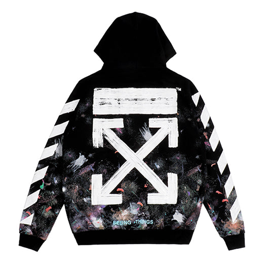 

Толстовка OFF-WHITE Galaxy Brush Graffiti Hooded Zip-up Fleece Men Black, черный