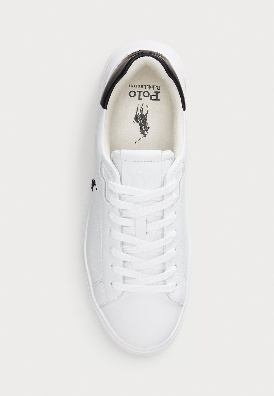 Кроссовки Polo Ralph Lauren RLITE COURT TUMBLED LEATHER SNEAKER, White/Black/White — фото 4