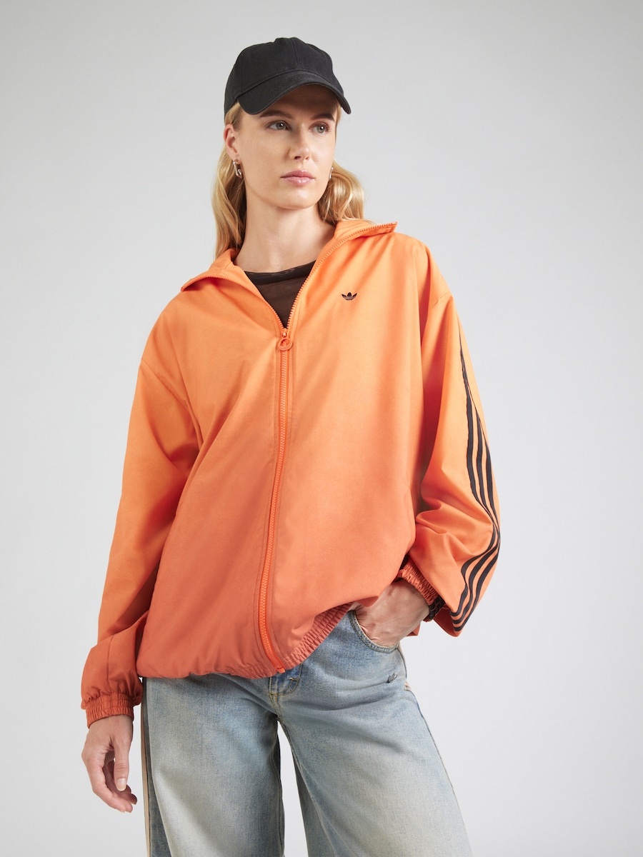 Толстовка с капюшоном на молнии ADIDAS ORIGINALS, Mandarine/Salmon — фото 3