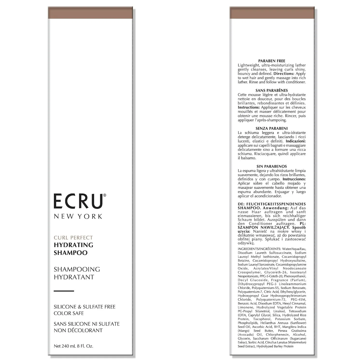 Увлажняющий шампунь «Curl Perfect Hydrating» для вьющихся волос от Ecru New York Ecru New York — фото 2