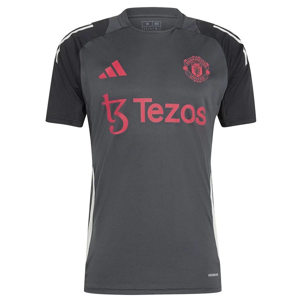 Футболка с коротким рукавом adidas Manchester United 24/25 EU training, серый — фото 3