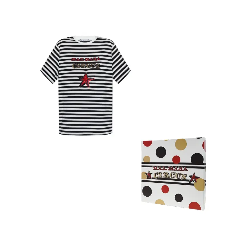 

Max Mara Футболка из хлопка в полоску MaxMara, черный