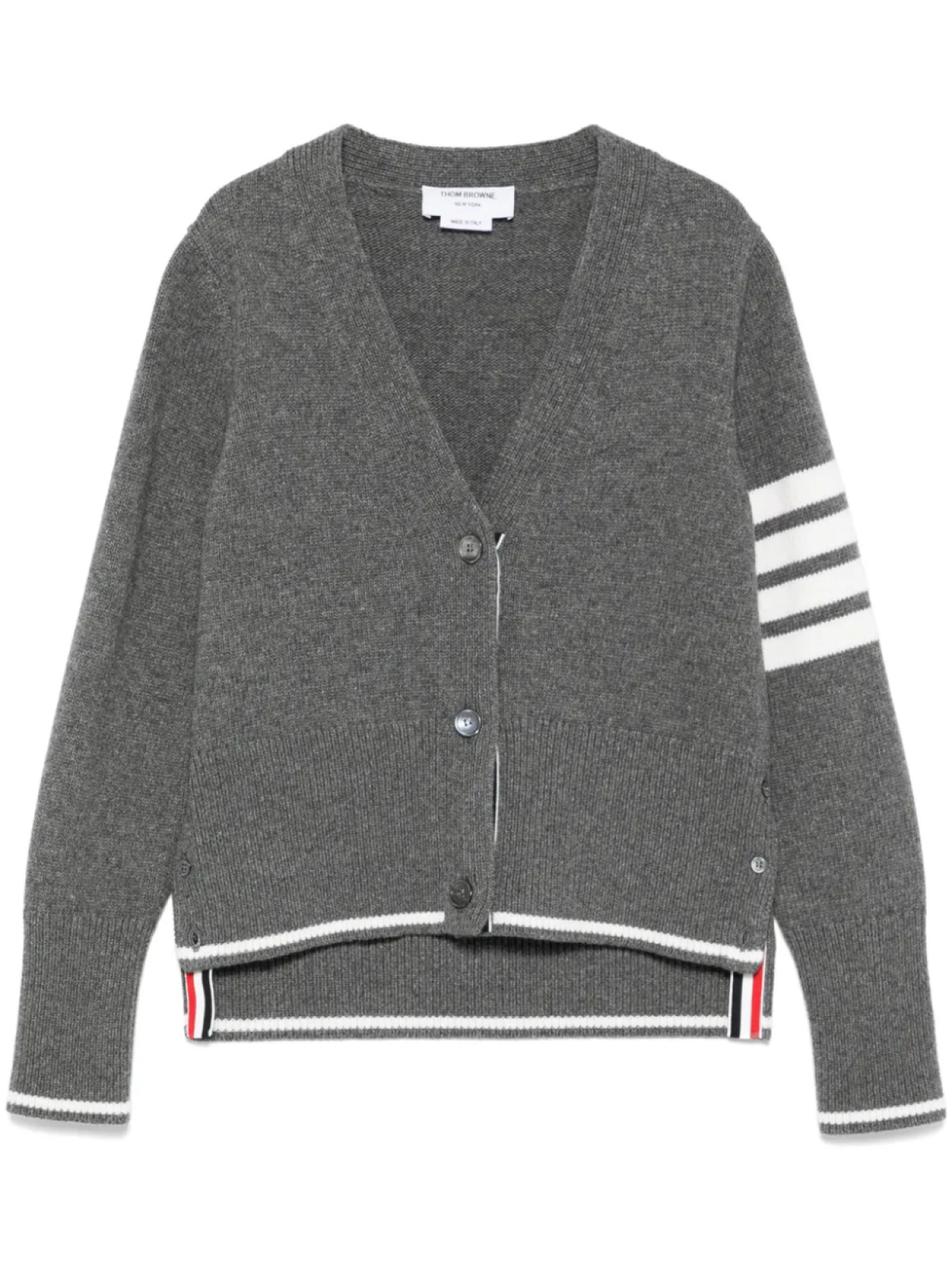 

Thom Browne кардиган с полосками 4-Bar, серый
