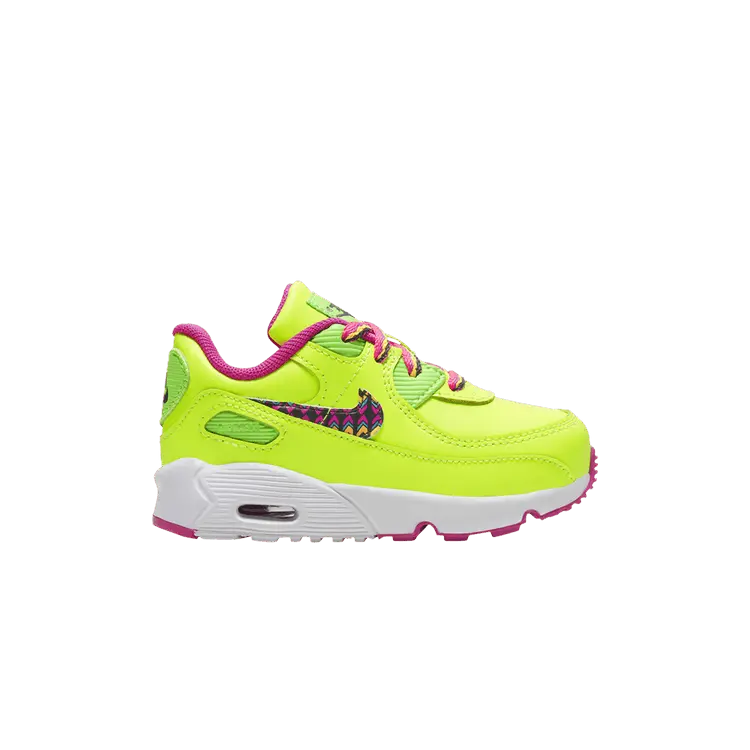 

Кроссовки Nike Air Max 90 Leather TD Volt Fire Pink, желтый