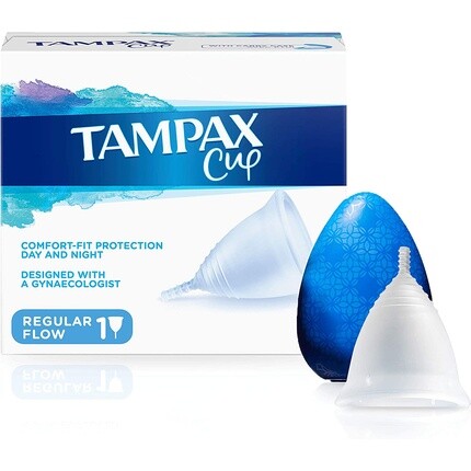

Чаша Tampax Менструальные чаши с регулярным потоком Удобная защита Изготовлены из 100% медицинского силикона Клинически протестировано Легко очищается Многоразовые Поставляется с футляром для переноски