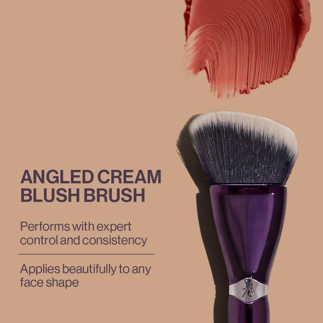 Кисть для кремовых румян Anisa Beauty с угловым креплением | Мягкие, плотные волокна для точного нанесения кремовых, пудровых или стиковых румян | Веганский продукт, не тестируется на животных — фото 3