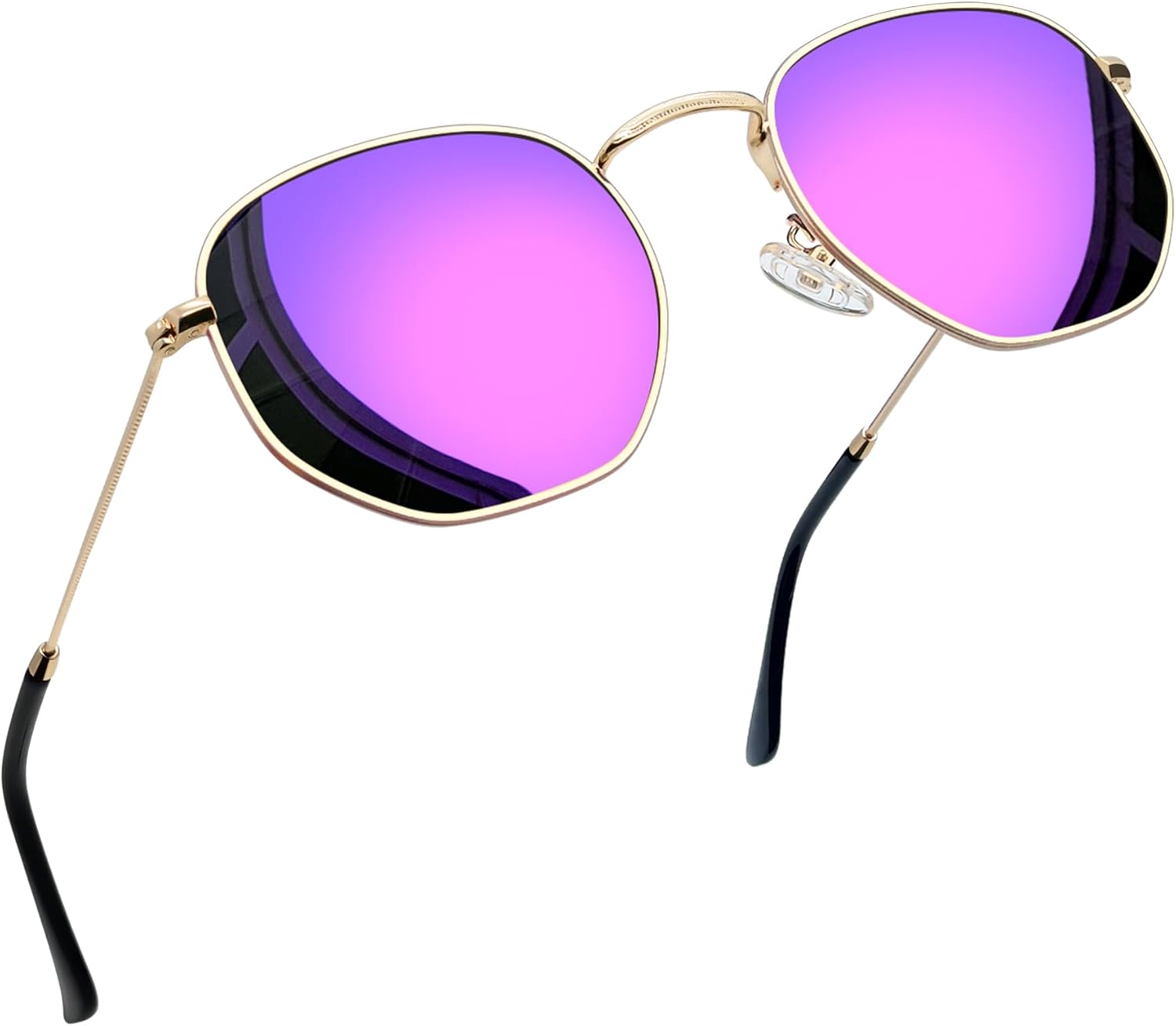 

Винтажные круглые солнцезащитные очки Joopin для женщин, ретро-стиль, поляризованные солнцезащитные очки с защитой UV400, круглые солнцезащитные очки для мужчин, D06- Gold / Purple Mirrored