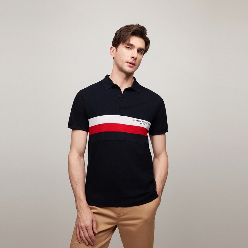 Футболка поло мужская Tommy Hilfiger, серый P8F — фото 4
