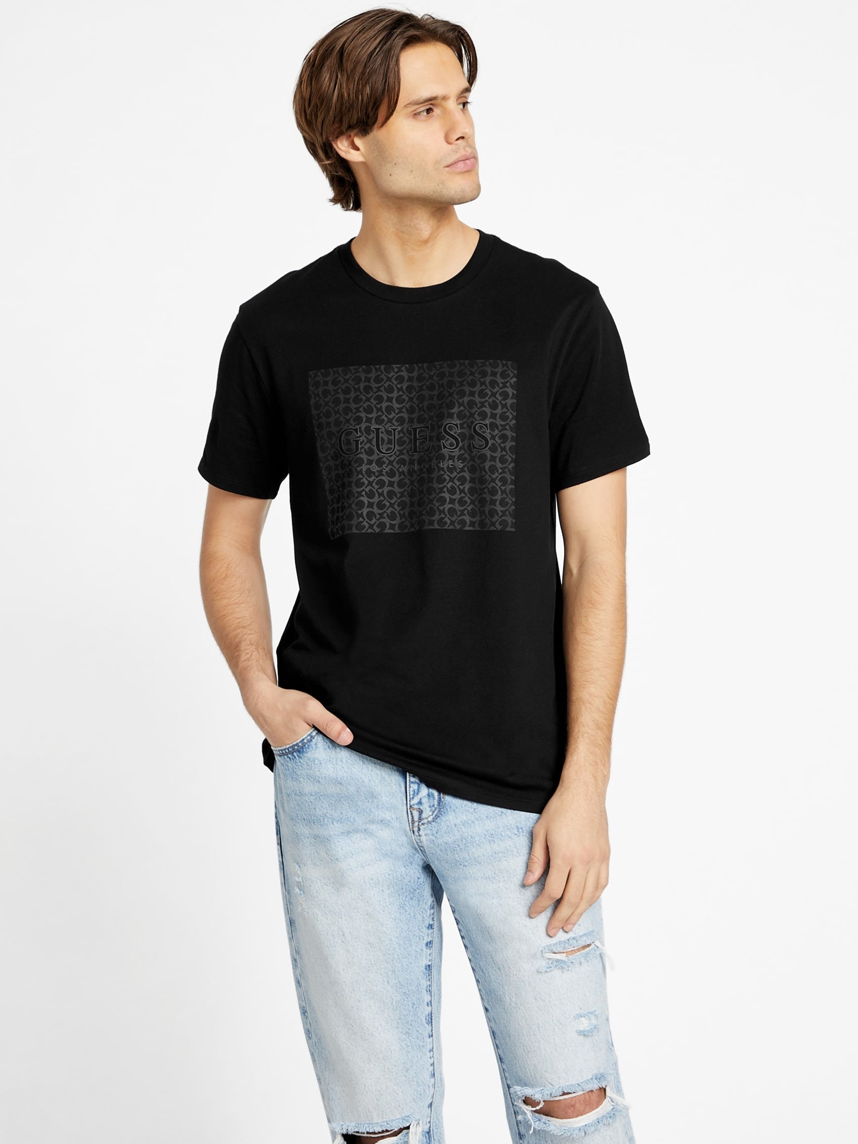 

Футболка с логотипом Eco Birch Guess Factory, черный