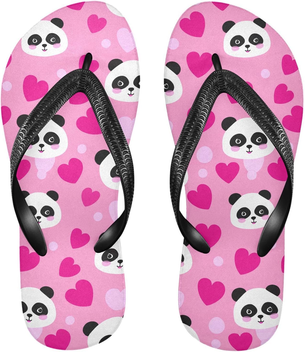 

Милые пандовые шлепанцы с сердечком розового цвета для пляжа, лета и повседневного ношения для женщин и мужчин 2301641 Kfbe