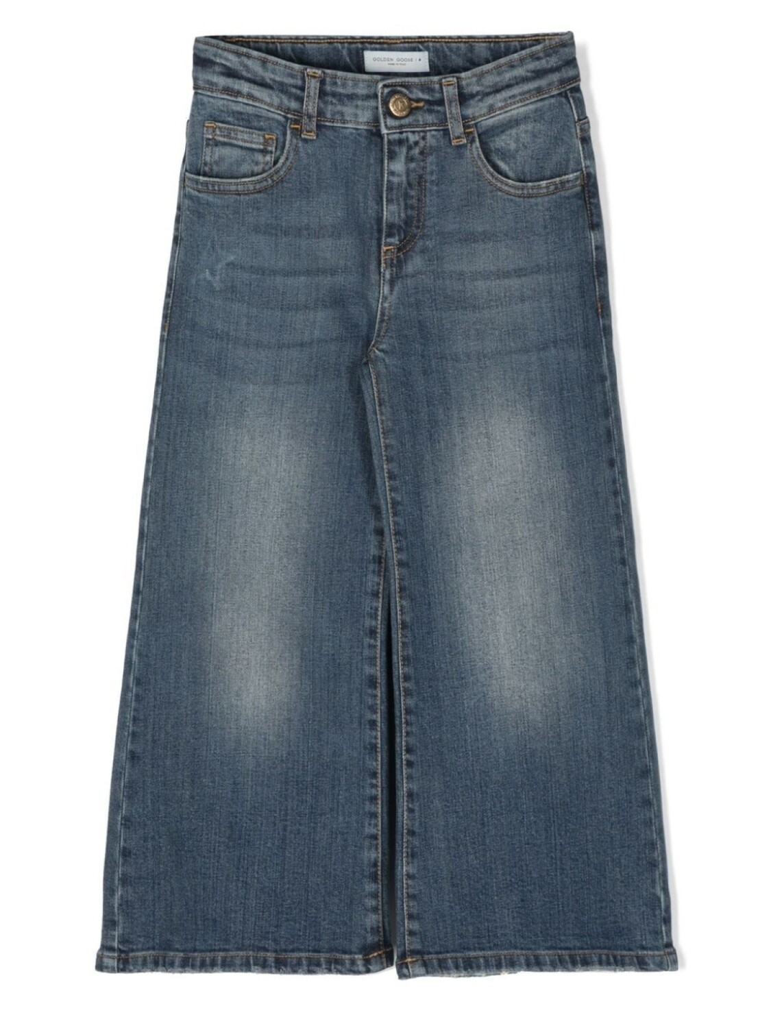 

Golden Goose Kids широкие джинсы с эффектом потертости, синий