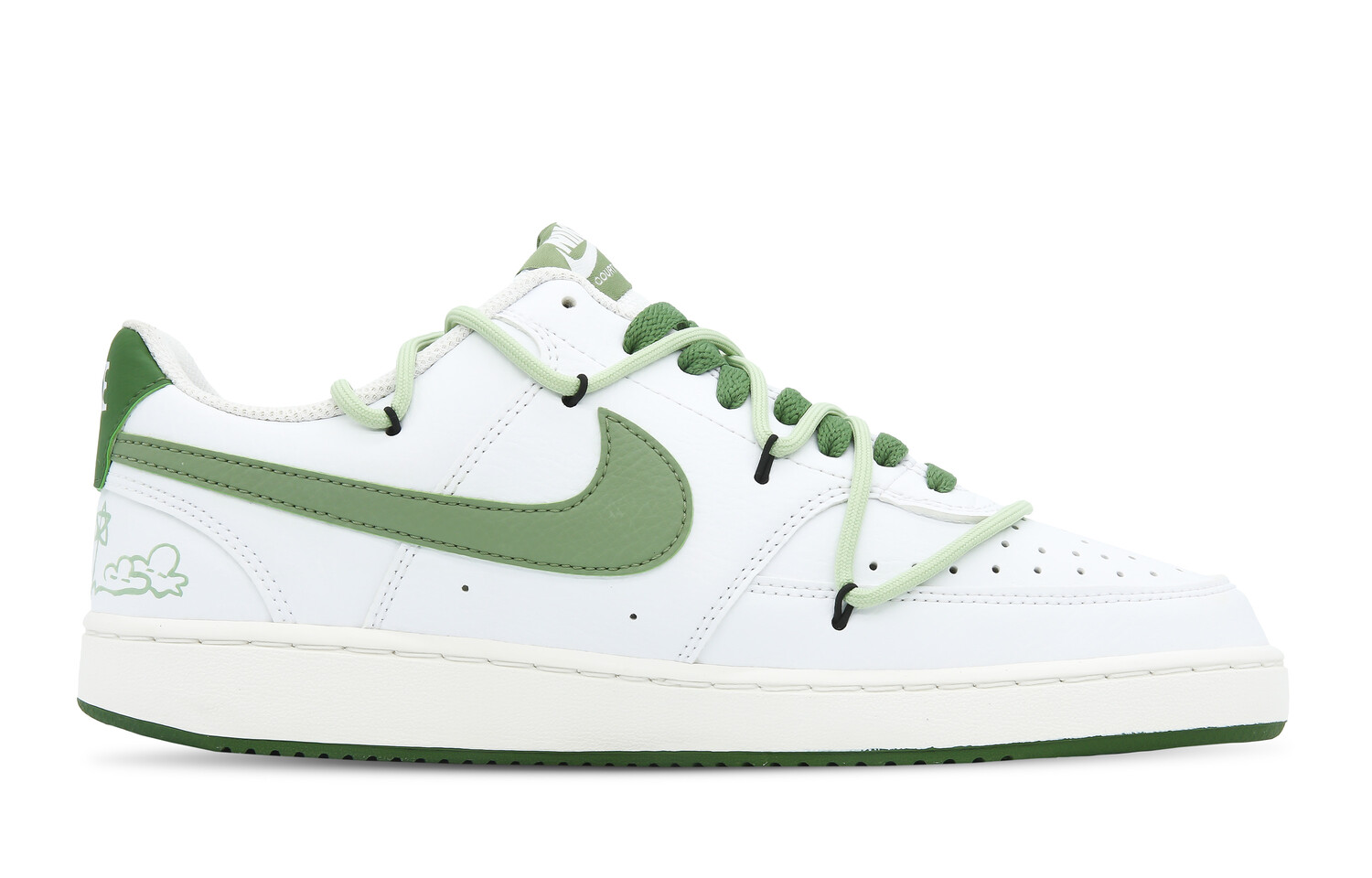 

Кроссовки Nike Court Vision 1 Skateboarding Shoes Women's Low-top White/green, светло-зеленый