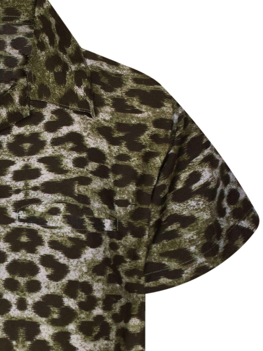 Рубашка на пуговицах классического кроя King Kameha Leopard, коричневый — фото 4