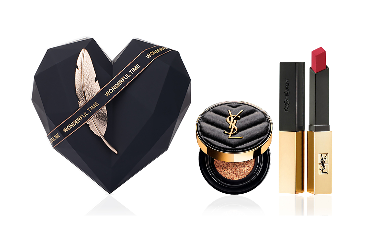 

Набор косметики для лица Luxury Pet Foundation Box с велюровым сатиновым матовым покрытием без эффекта переноса SAINT LAURENT