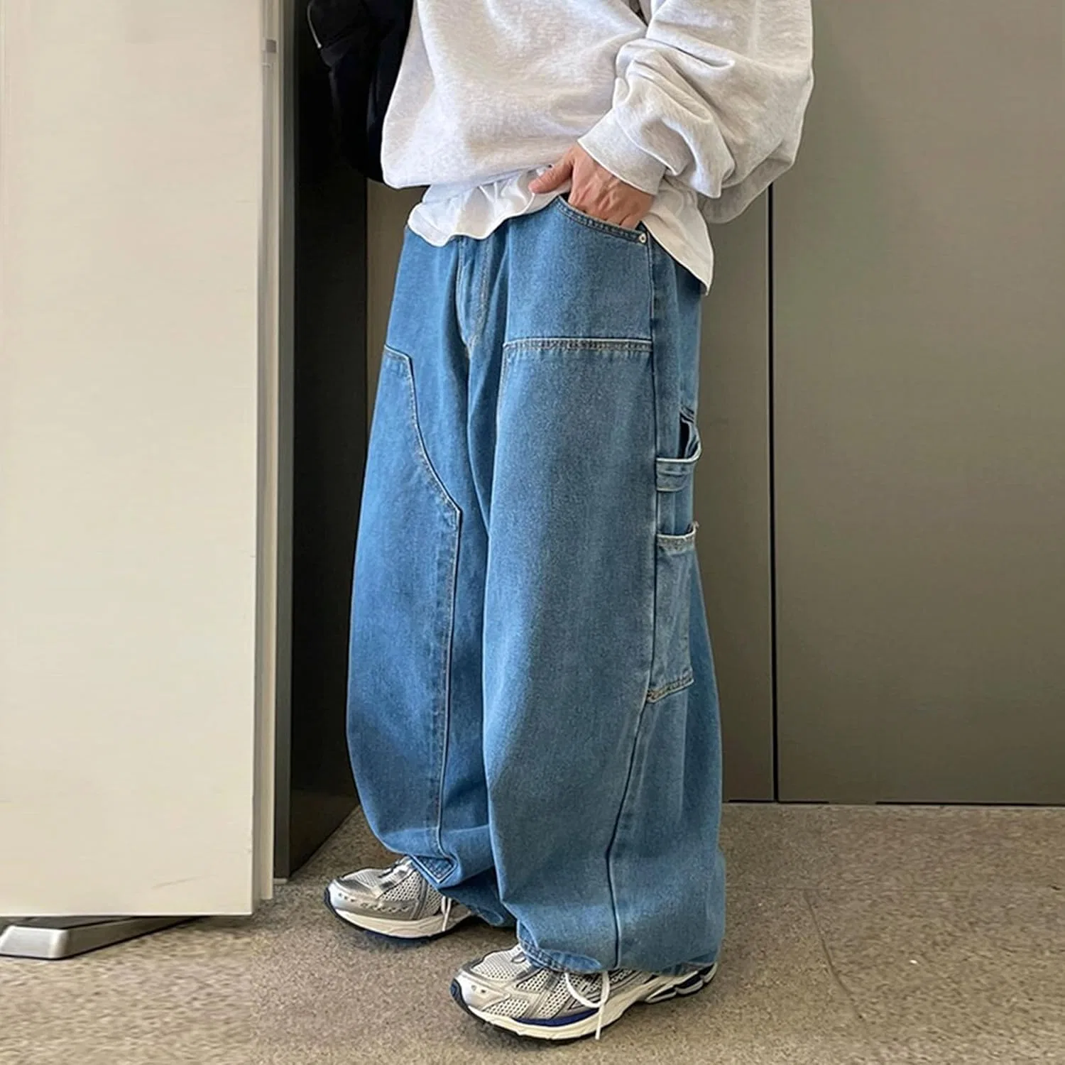 Джинсы свободные, Skater, Blue — фото 3