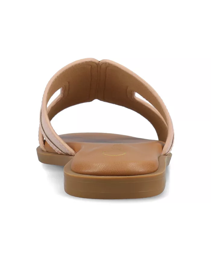 Женские сандалии Primah Slide Туфли на плоской подошве Journee Collection, розовый — фото 3