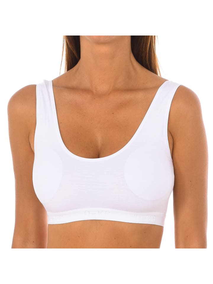 

Спортивный бюстгальтер белого цвета Kisses and Love