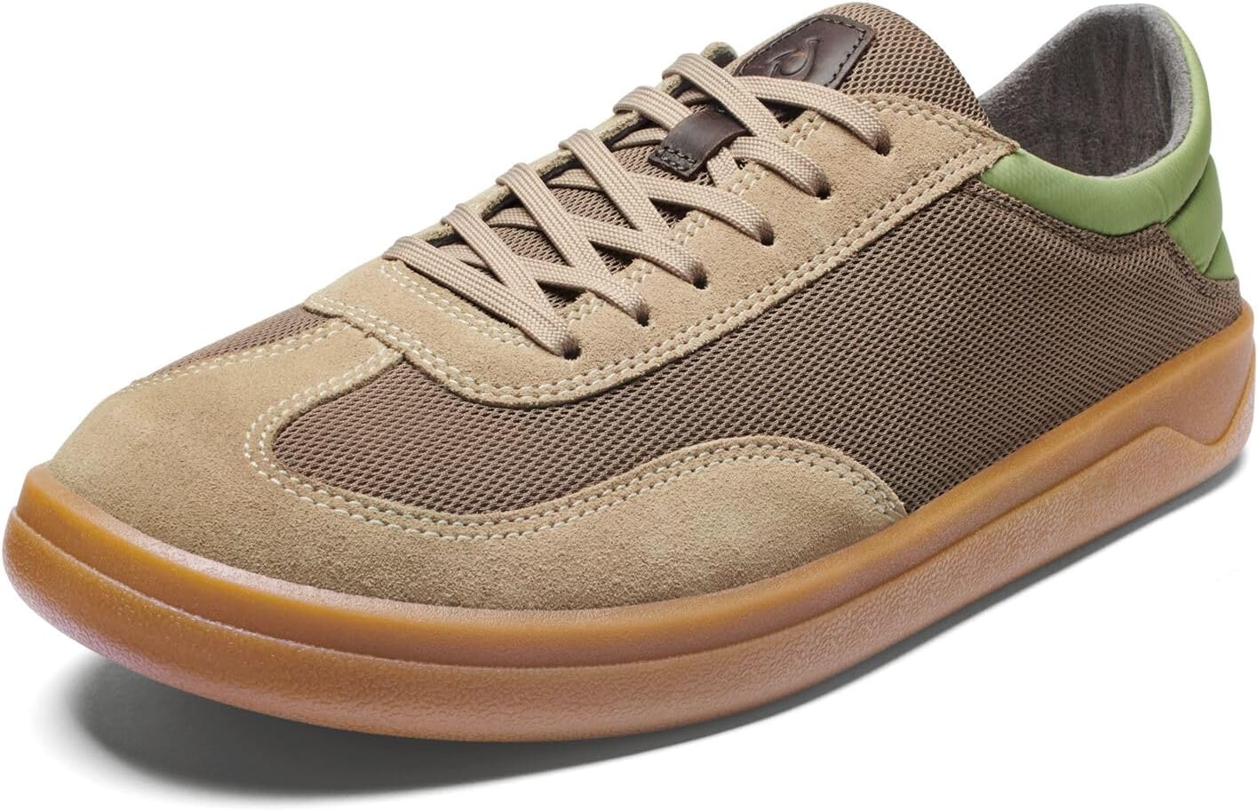 

Мужские повседневные кроссовки OLUKAI Punini, классическая шнуровка и контурная стелька, комфортная посадка и резиновые подошвы с хорошим сцеплением с поверхностью, прочные и поддерживающие, Clay/Lemon Grass