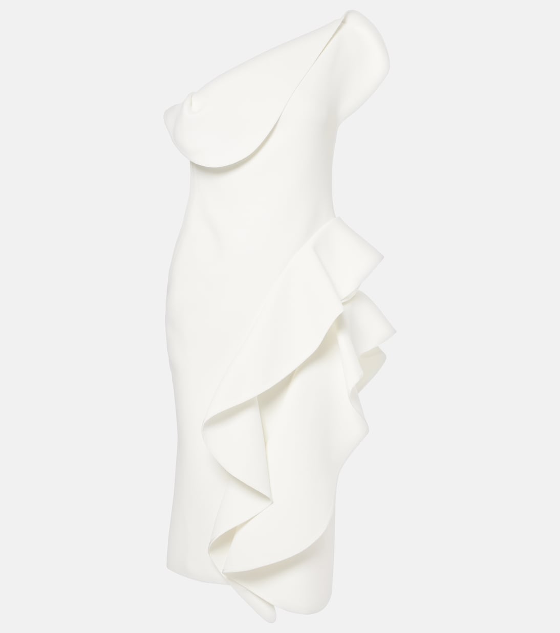 

Платье миди Bridal Rhythm с оборками Maticevski, белый