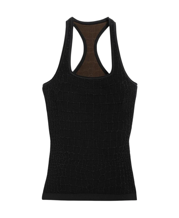 

Ребристая майка-топ Jacquemus, черный