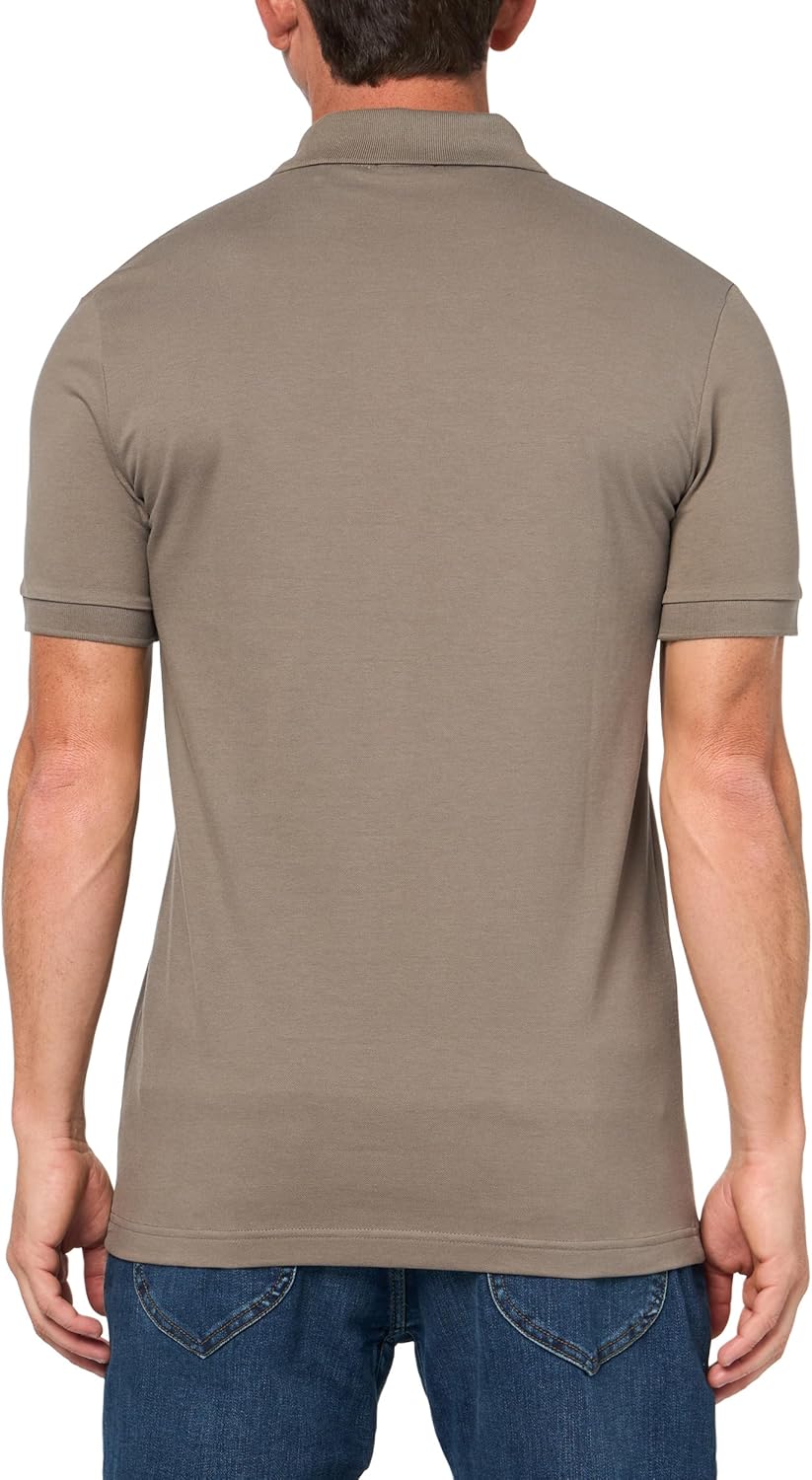 BOSS Мужская поло с квадратным логотипом Slim Fit Pique, Cedar — фото 2