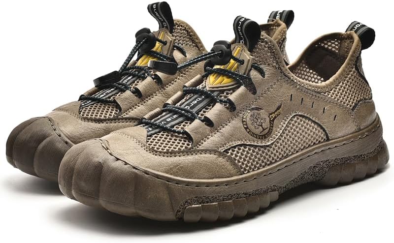 

Мужские сандалии для вождения AQIXIDX, походные спортивные пляжные туфли с закрытым носком, дышащие водные сандалии, летние прогулочные ботинки, коричневый